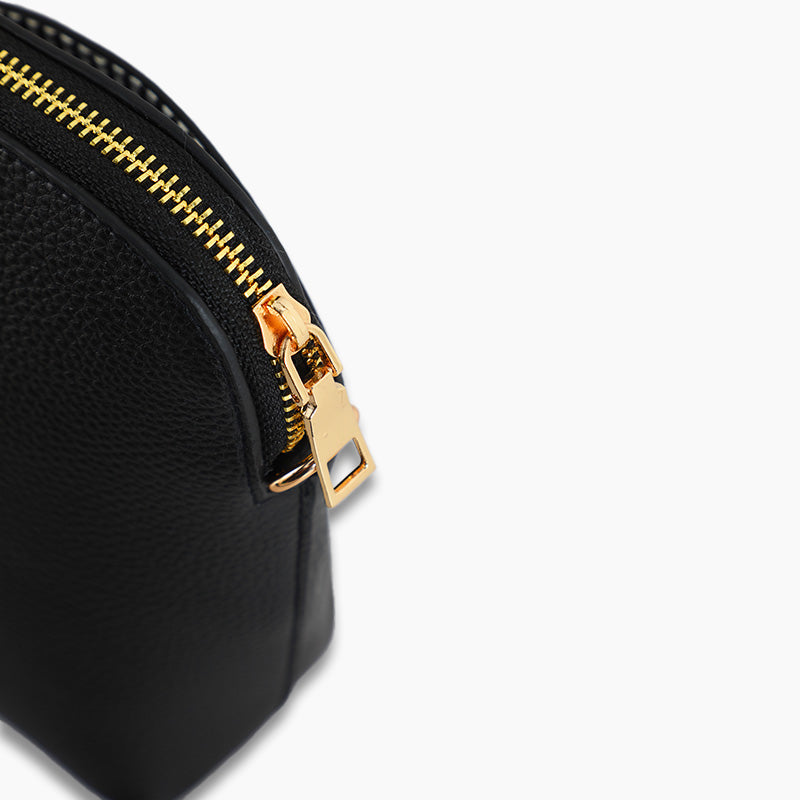 Monoblanks Leather Pouch MINI Crossbody Bag Black