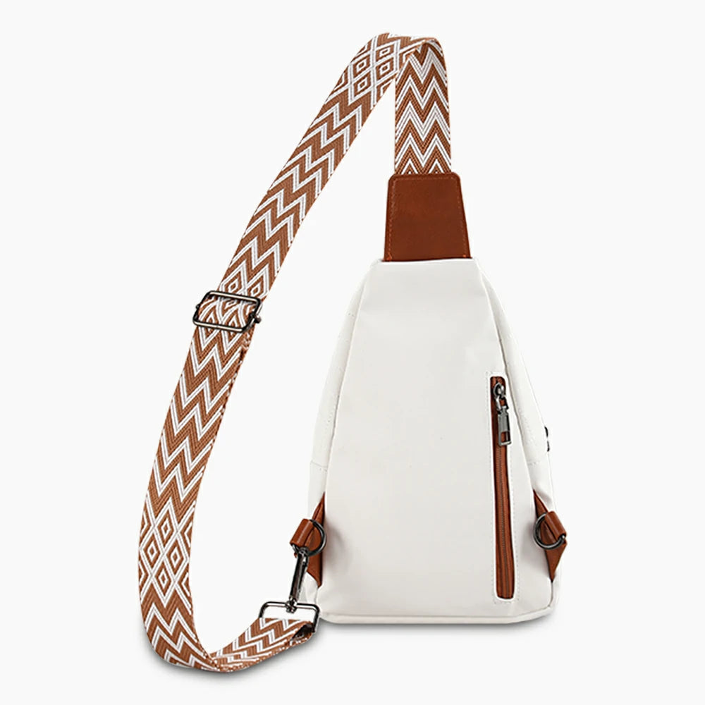 Quilted Panel Chest Pack White