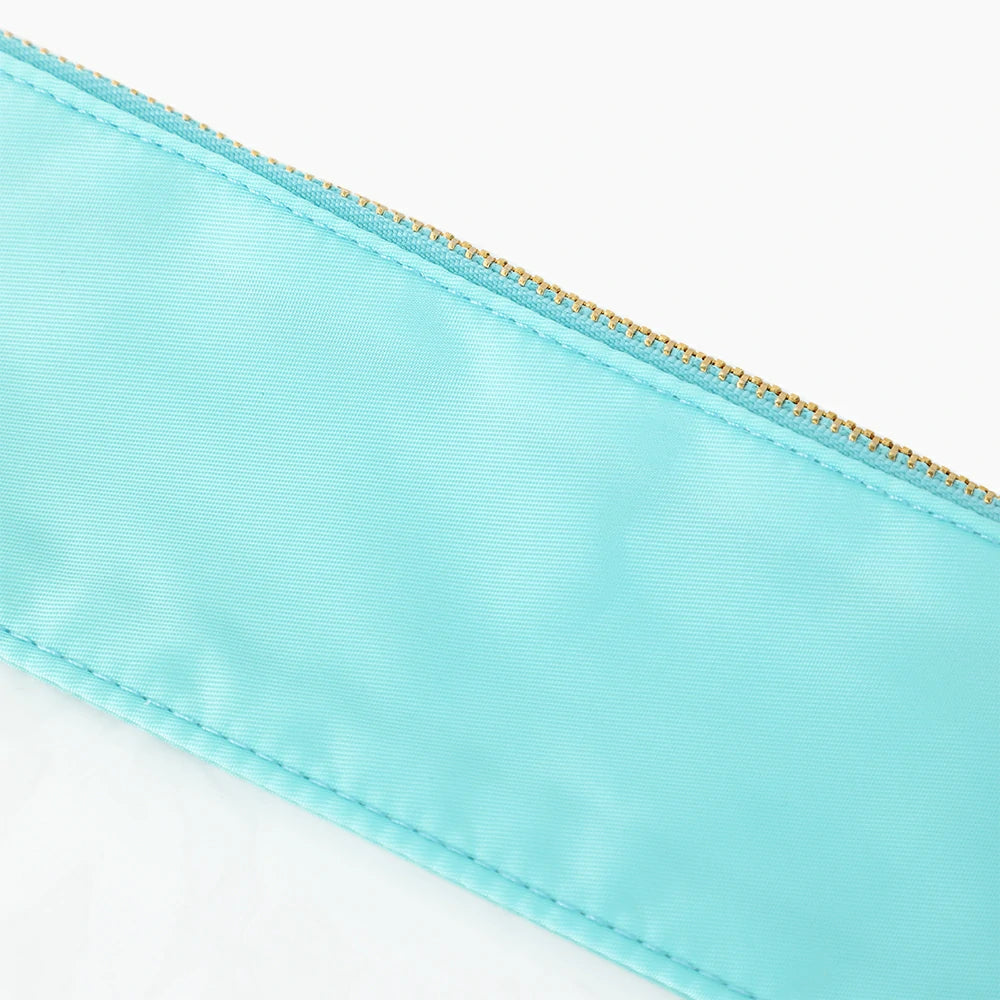 Tie Dye Clear Makeup Bag Cyan
