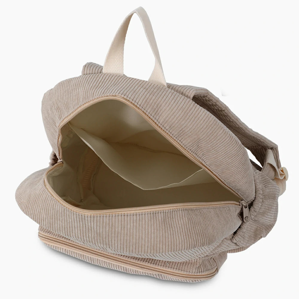 Mini Corduroy Backpack Ivory