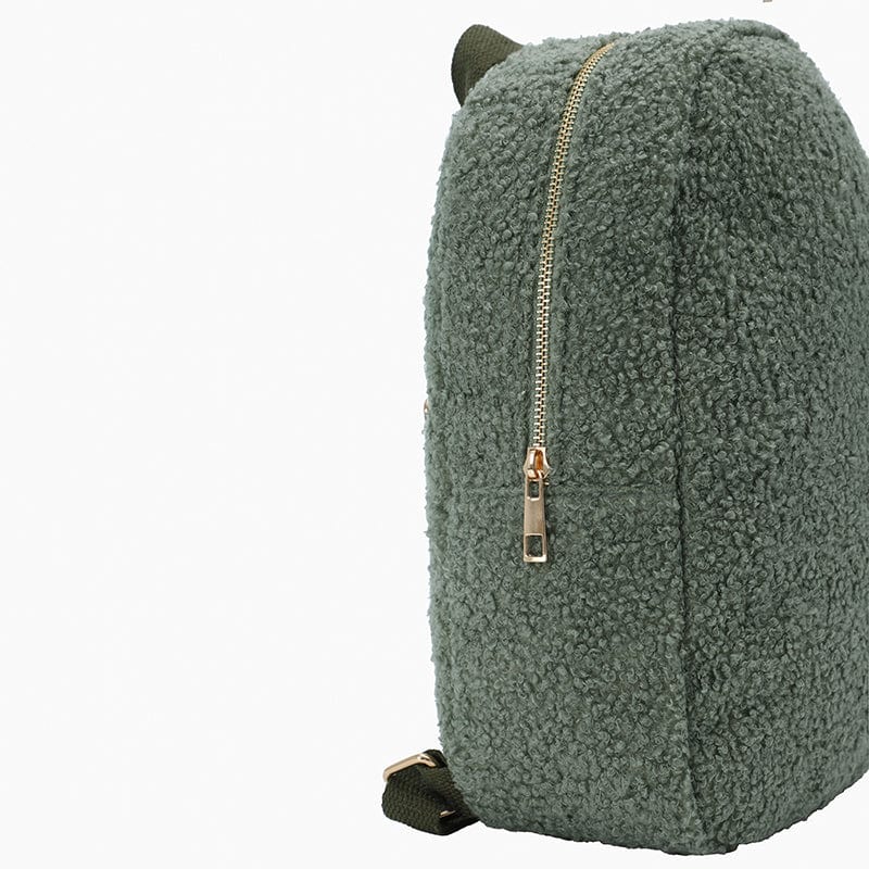 Monoblanks Toddler Plush Mini Backpack DarkOliveGreen