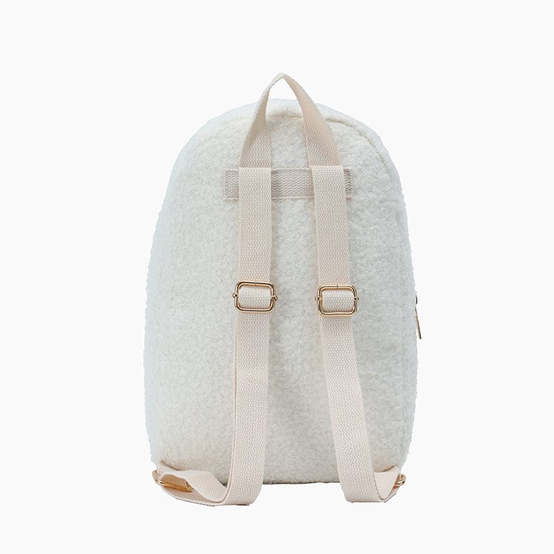 Monoblanks Toddler Plush Mini Backpack White