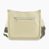 Leather Vintage Leopard Sling Bag Beige