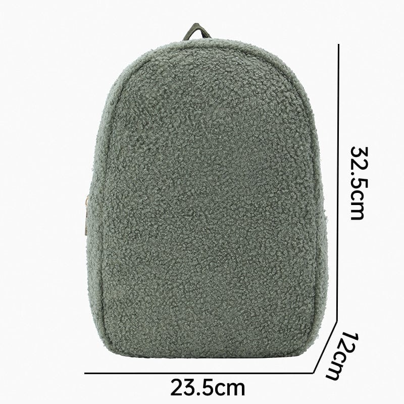 Monoblanks Toddler Plush Mini Backpack DarkOliveGreen