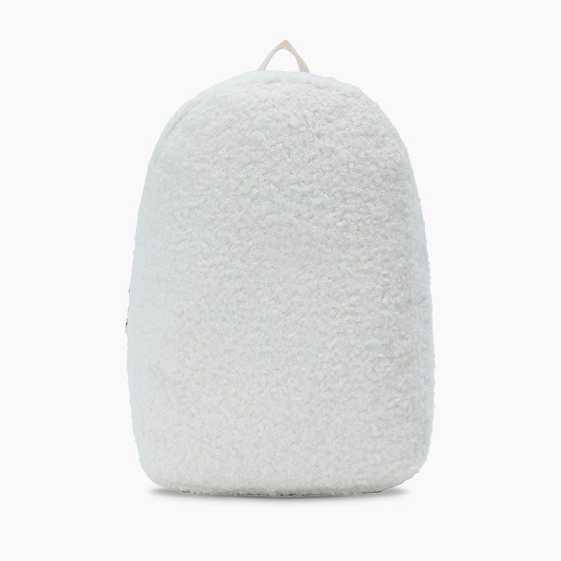 Monoblanks Toddler Plush Mini Backpack White