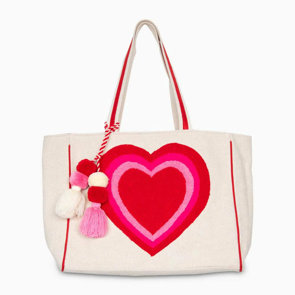 Beating Heart Beach Tote Bag