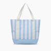 Monoblanks Design Customizable Canvas Striped Tote Bag SkyBlue