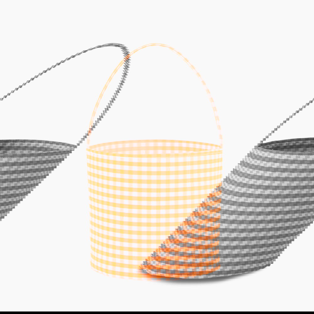 Monoblanks Check Lace Halloween Bucket Bag Orange without lace