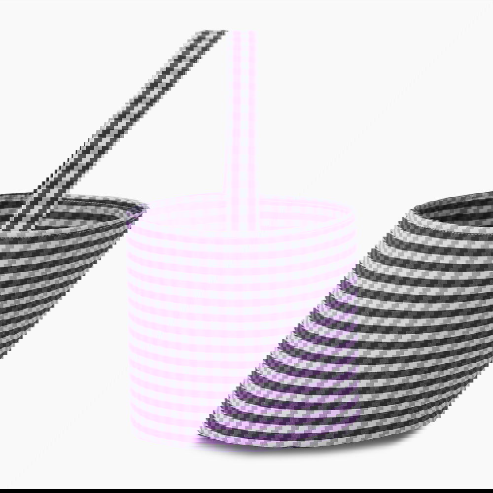 Monoblanks Check Lace Halloween Bucket Bag Purple without lace