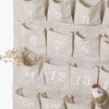Monoblanks Customizable Christmas Advent Calendar 28 Pockets Ivory