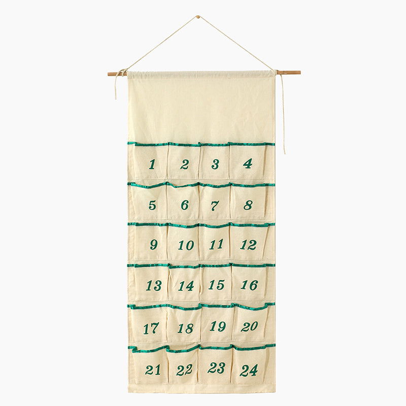 Monoblanks Customizable Christmas Advent Calendar With Pockets Green