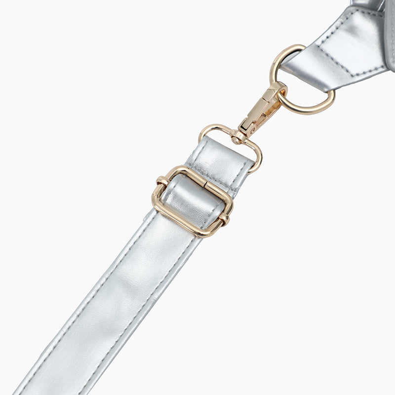 Monoblanks Clear PVC Women Sling Bag Silver