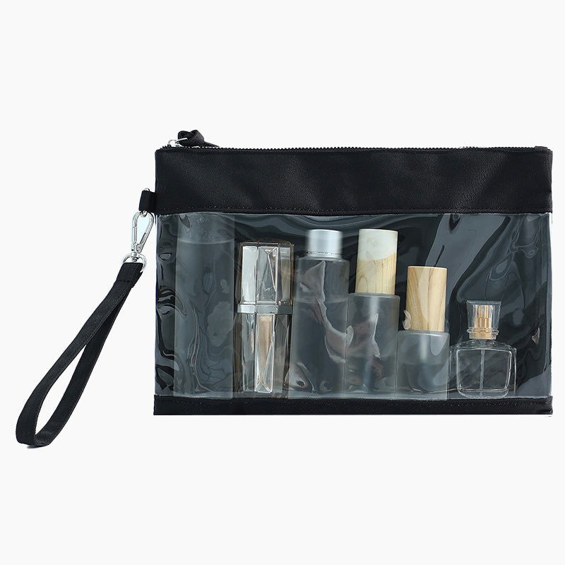Monoblanks Clear Pouch 4 Pieces Purse Set Black