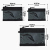 Monoblanks Clear Pouch 5 Pieces Purse Set Black