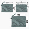 Monoblanks Clear Pouch 5 Pieces Purse Set Gray