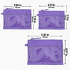 Monoblanks Clear Pouch 5 Pieces Purse Set Purple