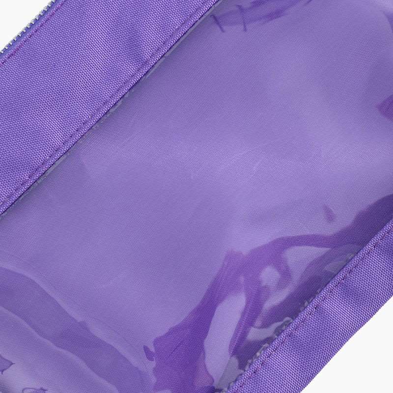 Monoblanks Clear Pouch 6 Pieces Purse Set Purple