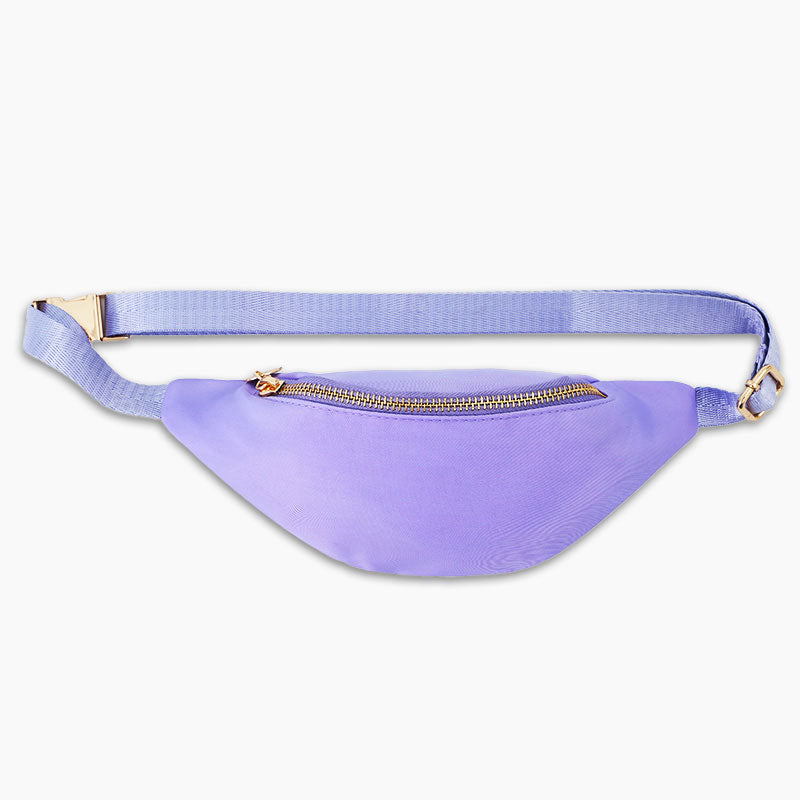 Monoblanks Design Flexible Customizable Crescent Fanny Pack For Kids Violet
