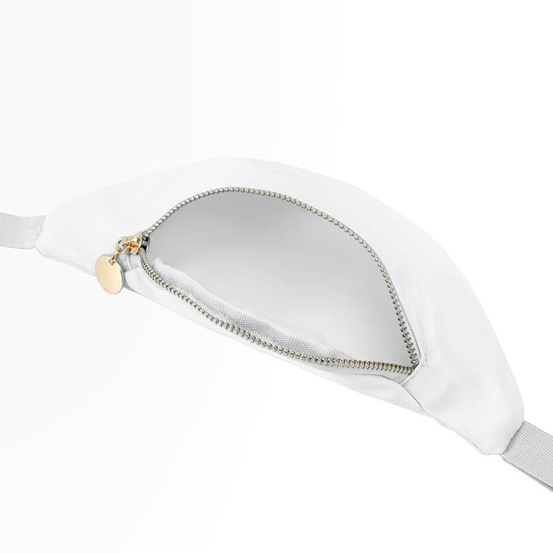 Monoblanks Crescent Chest Bag Fanny Pack For Kids White