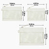 Monoblanks Design Customizable Clear Pouch 3 Pieces Set Beige