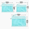 Monoblanks Design Customizable Clear Pouch 3 Pieces Set Cyan