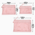 Monoblanks Design Customizable Clear Pouch 3 Pieces Set Pink