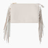 Monoblanks Design Your Own Customizable Leather Fringe Crossbody Sling Bag White