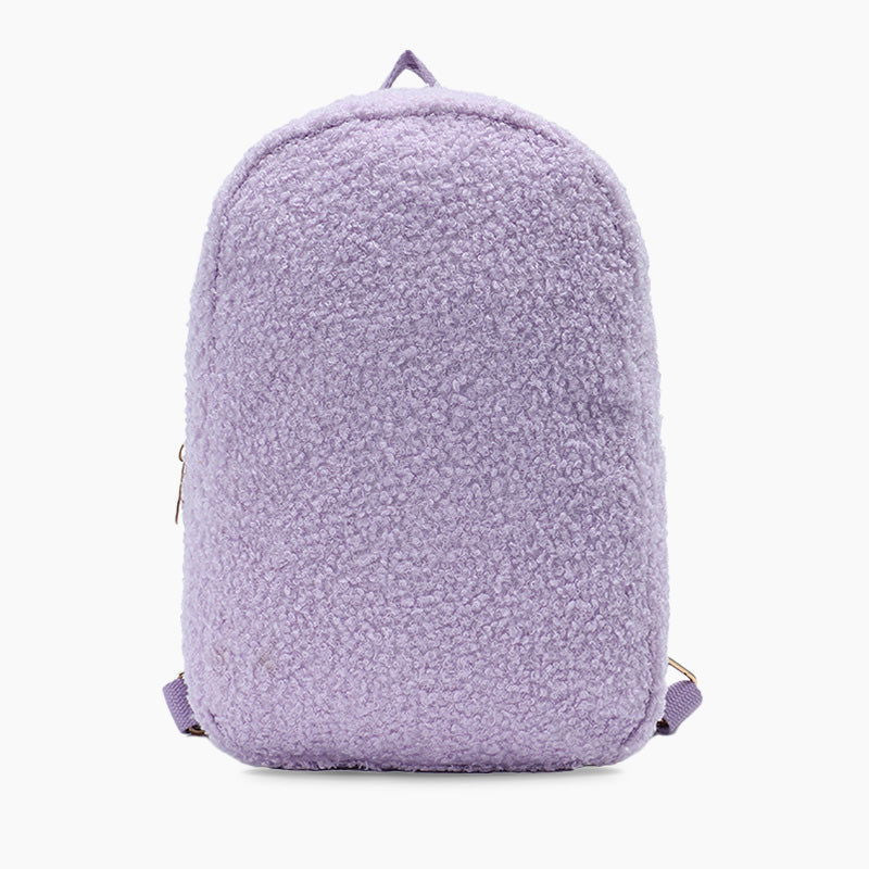 Monoblanks Design Your Own Customizable Toddler Plush Mini Backpack LightPurple