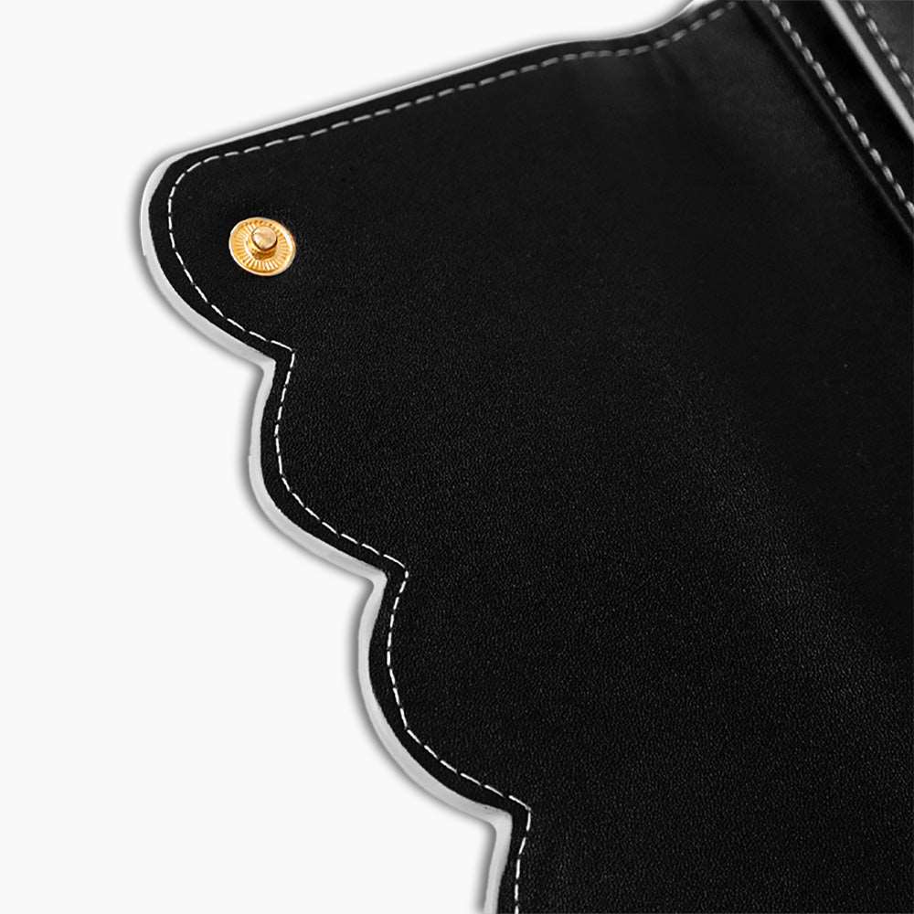 Monoblanks Foldable PU Leather Pouch Card Holder Black