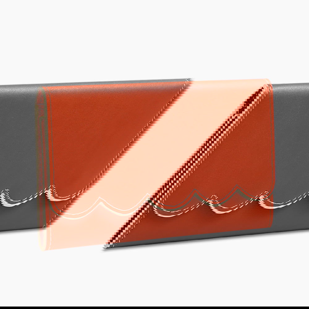 Monoblanks Foldable PU Leather Pouch Card Holder IndianRed