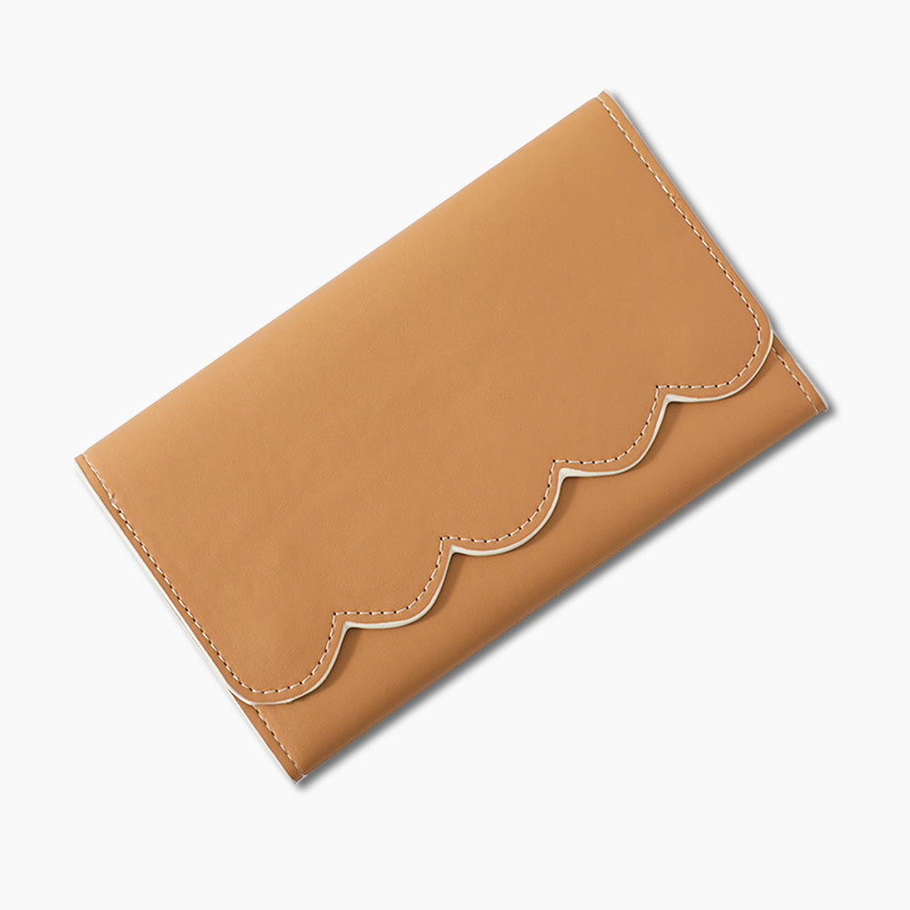 Monoblanks Foldable PU Leather Pouch Card Holder SandyBrown