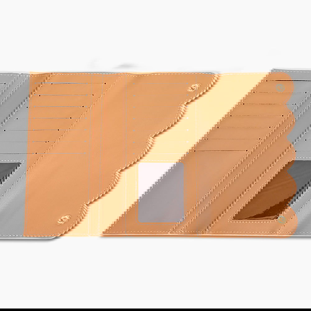 Monoblanks Foldable PU Leather Pouch Card Holder SandyBrown