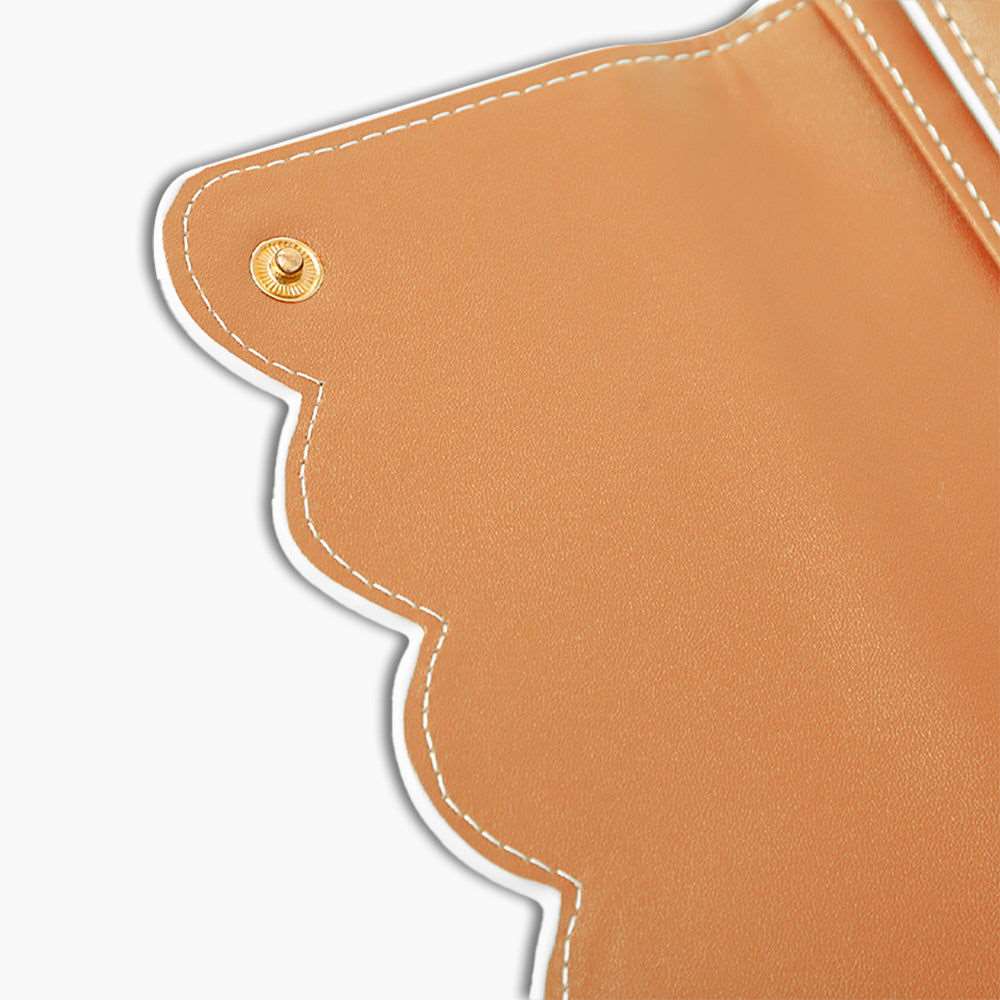 Monoblanks Foldable PU Leather Pouch Card Holder SandyBrown