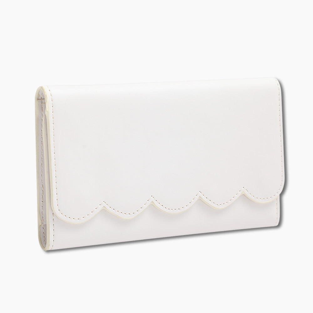 Monoblanks Foldable PU Leather Pouch Card Holder White