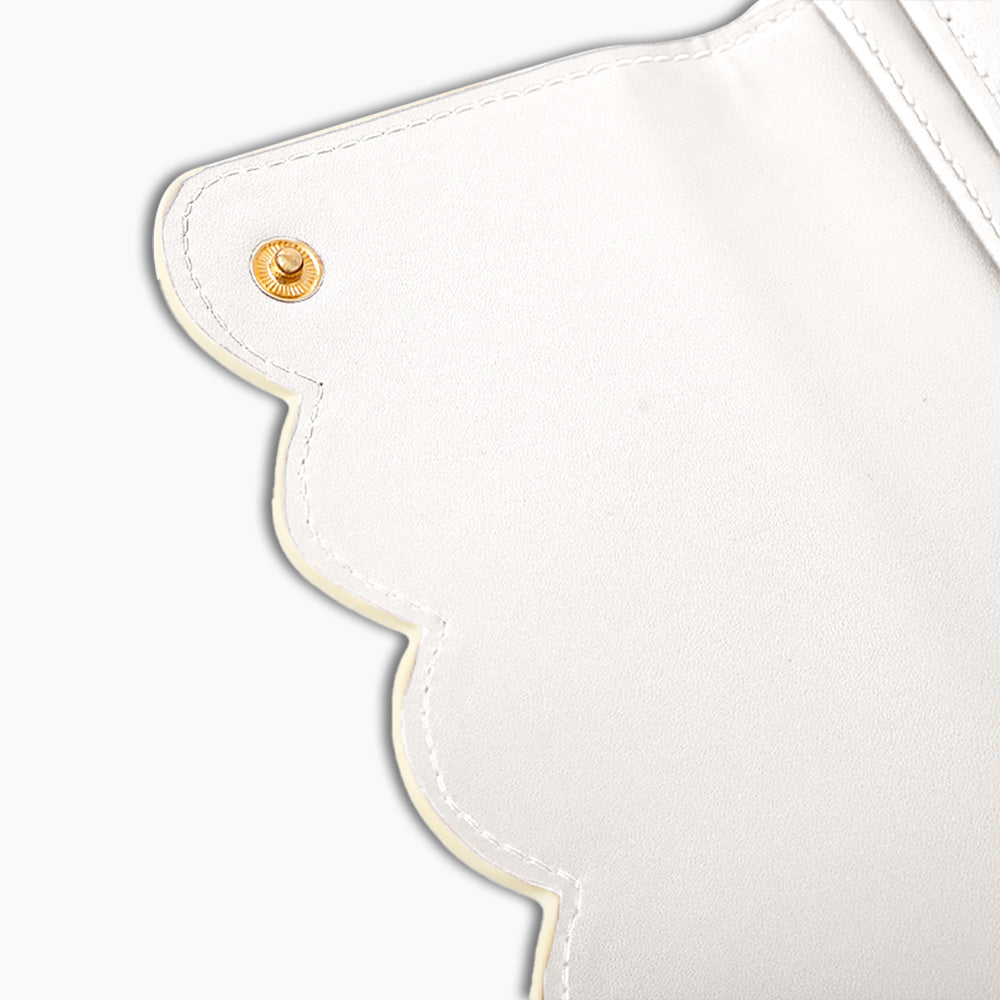 Monoblanks Foldable PU Leather Pouch Card Holder White