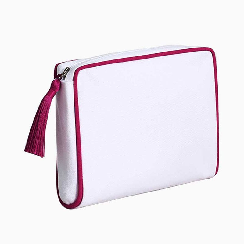 Monoblanks Hard Edge Fringe Makeup Bag HotPink