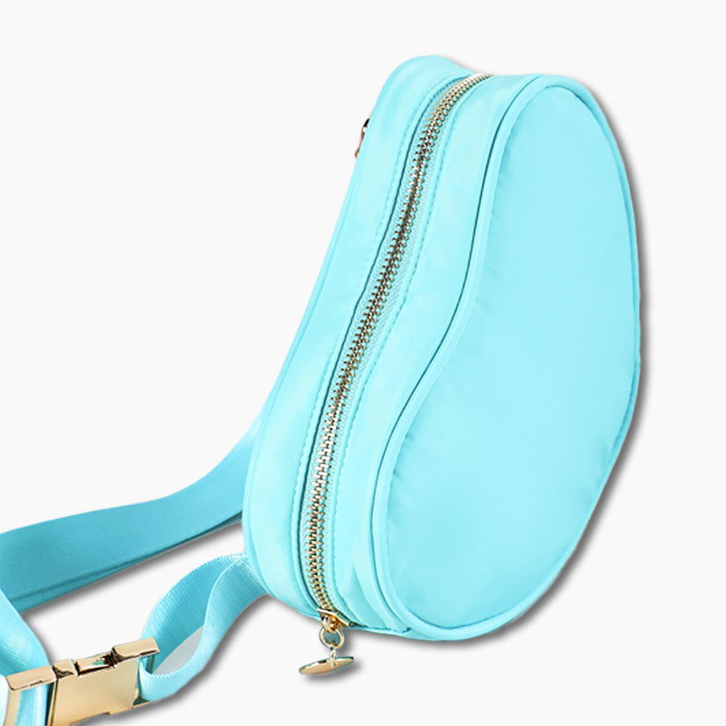 Monoblanks Design Your Own Customizable Heart Shaped Fanny Pack Cyan