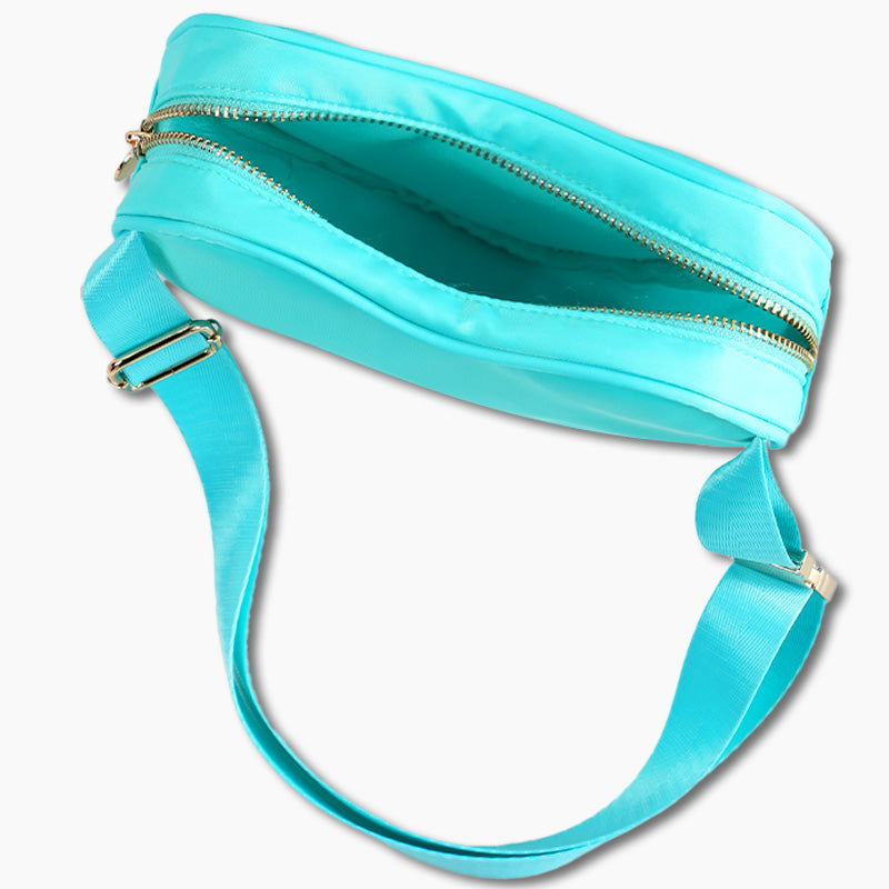 Monoblanks Design Your Own Customizable Heart Shaped Fanny Pack Cyan