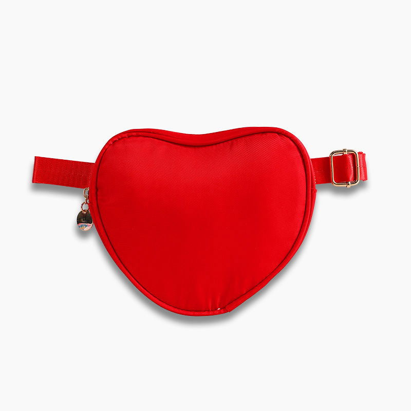 Monoblanks Design Your Own Customizable Heart Shaped Fanny Pack Red