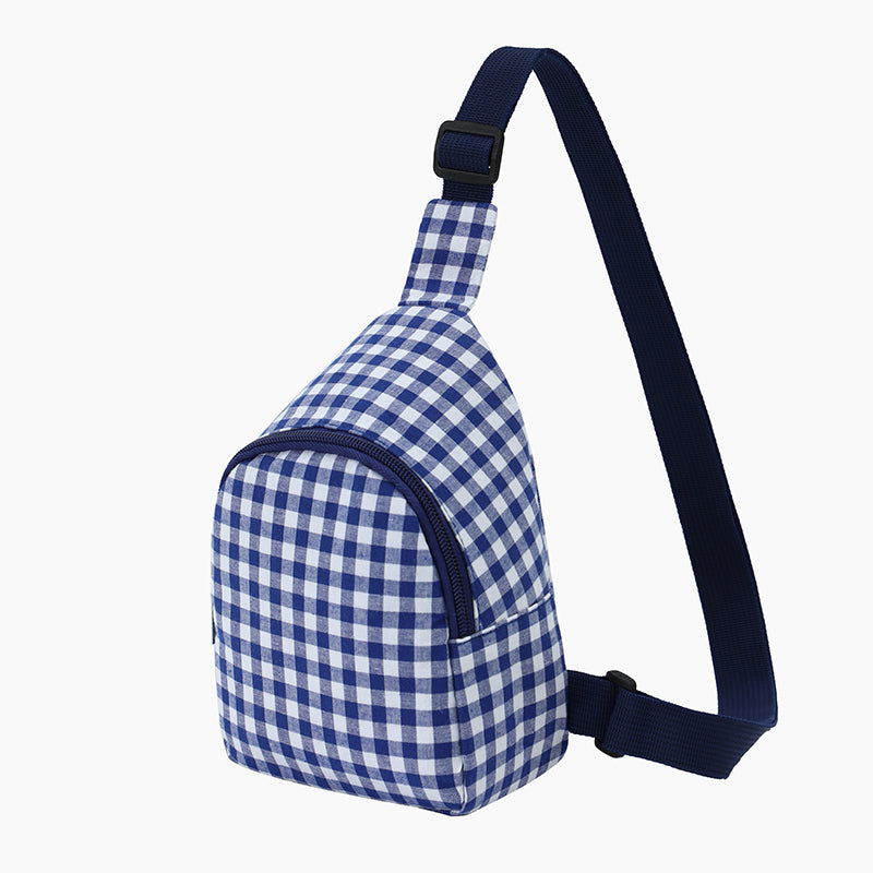 Monoblanks Kids Gingham Chest Bag Blue