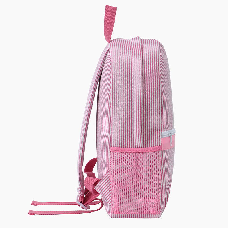 Monoblanks Kids Stripes Seersucker Backpack HotPink