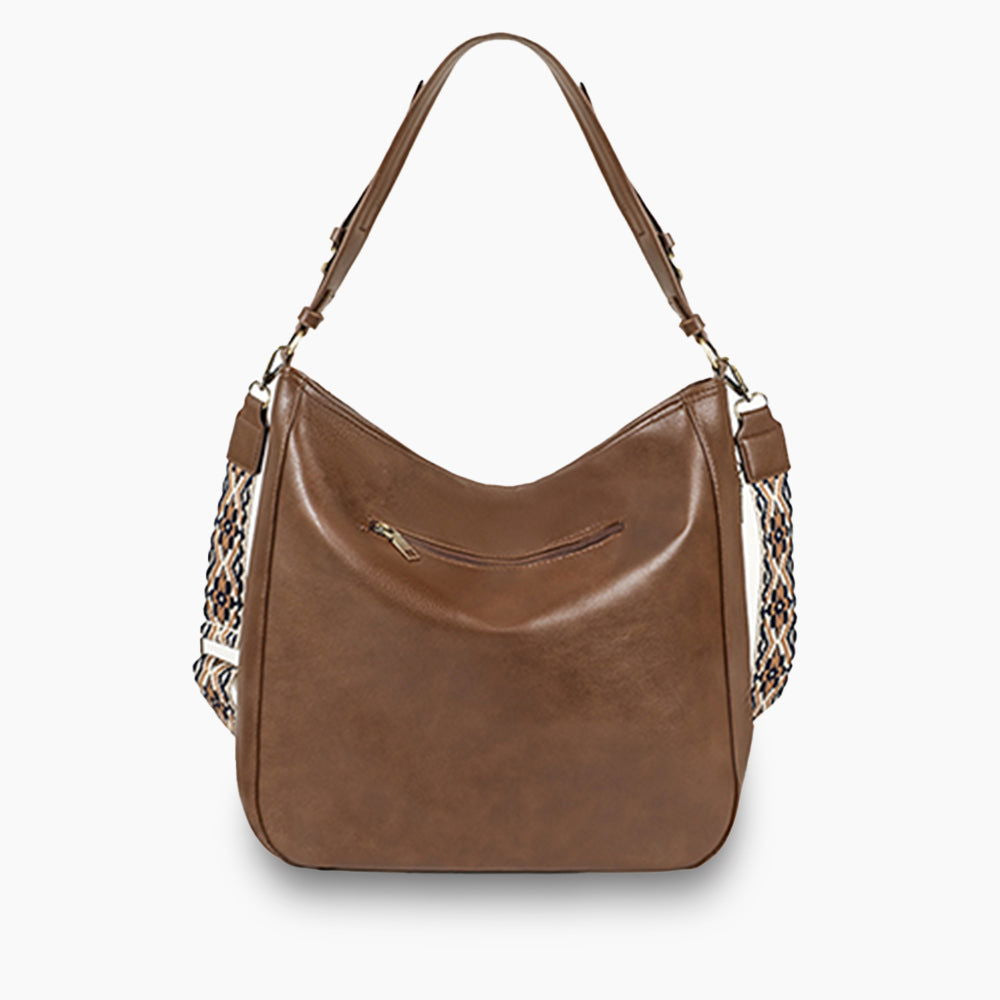 Monoblanks Leather Bucket Bag Tote Bag SaddleBrown