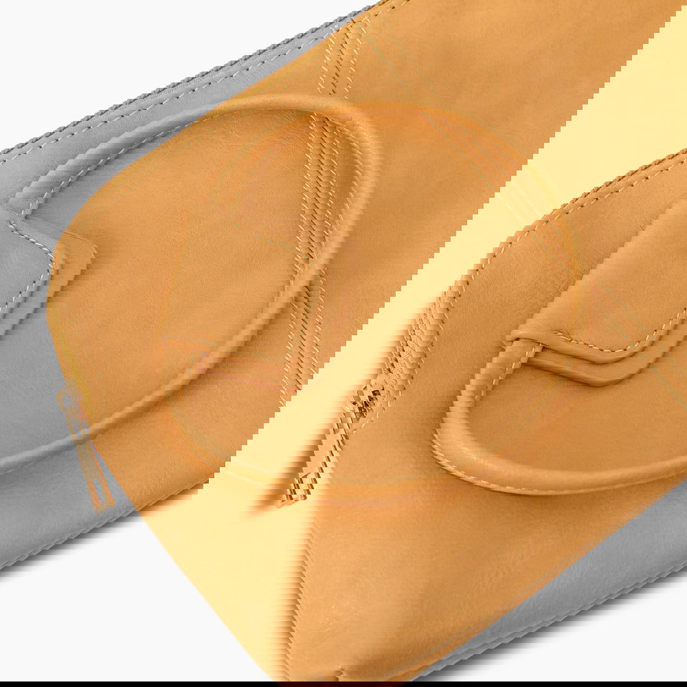 Monoblanks PU Leather Purse Wrist Bag Goldenrod