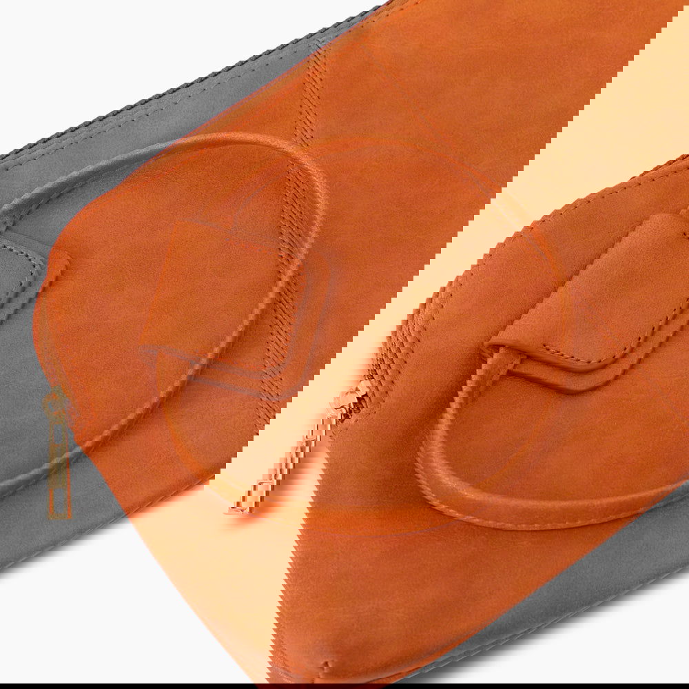 Monoblanks PU Leather Purse Wrist Bag Chocolate