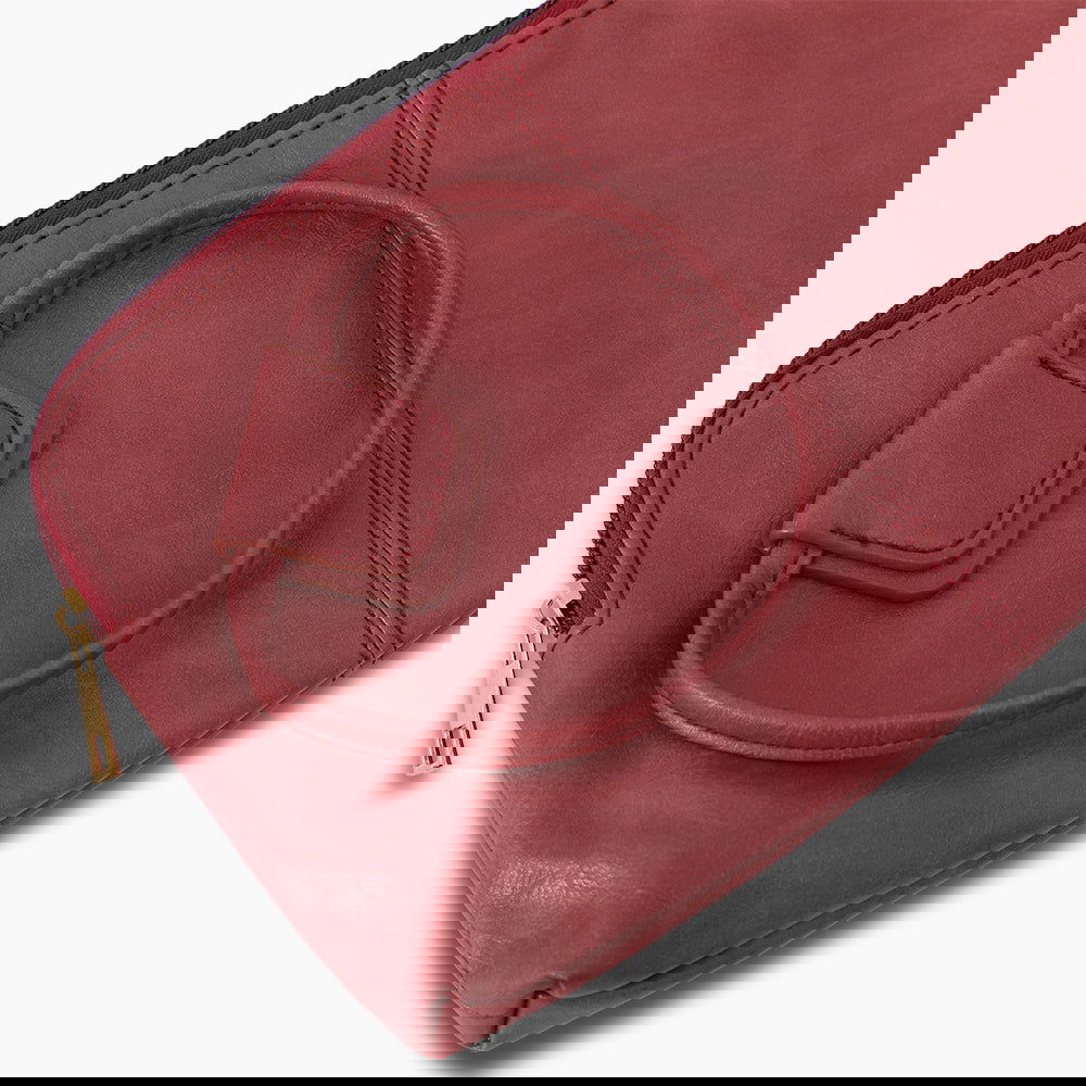 Monoblanks PU Leather Purse Wrist Bag Brown