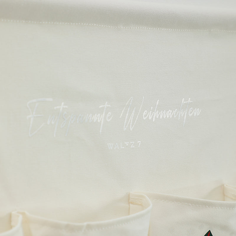 Monoblanks Customizable Pattern Christmas Advent Calendar With Pockets Ivory