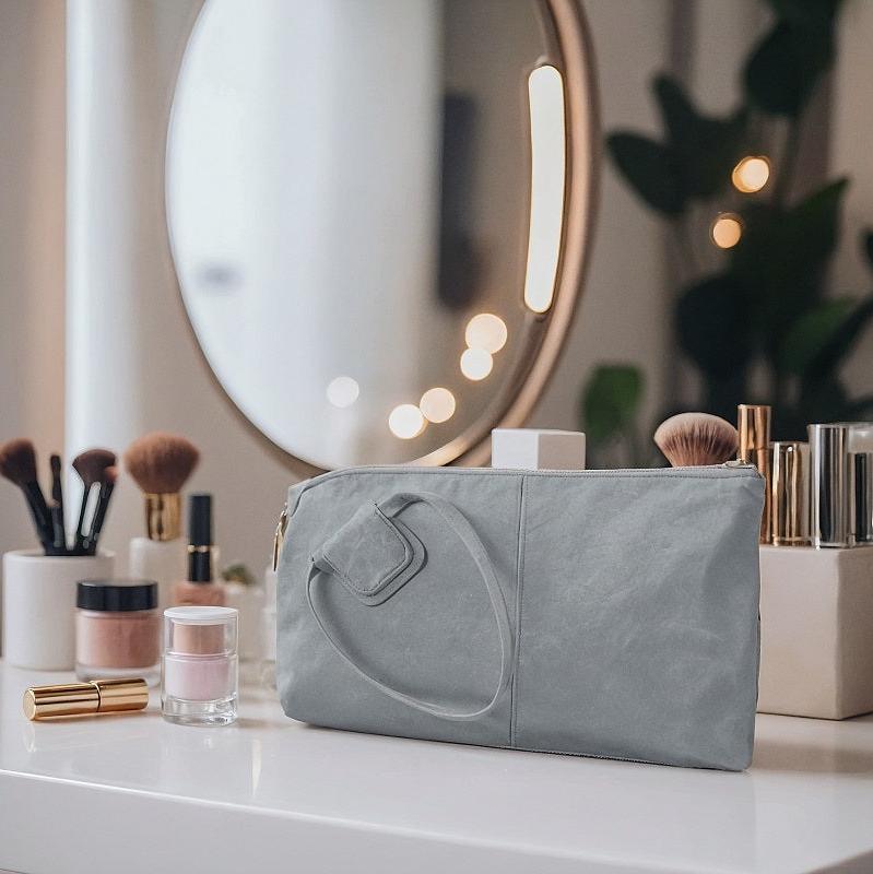Monoblanks Purse Wrist Bag on Makeup Table