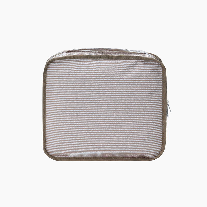 Monoblanks Seersucker Storage Bag 7 Pieces Set Mocha