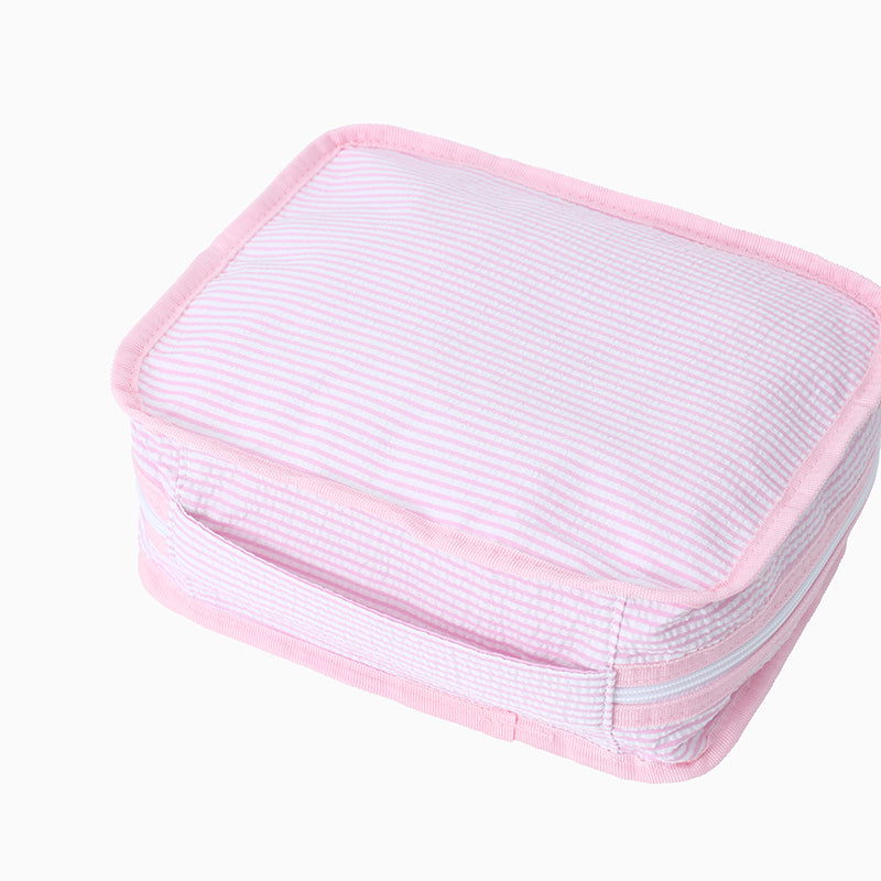Monoblanks Seersucker Storage Bag 8 Pieces Set Pink