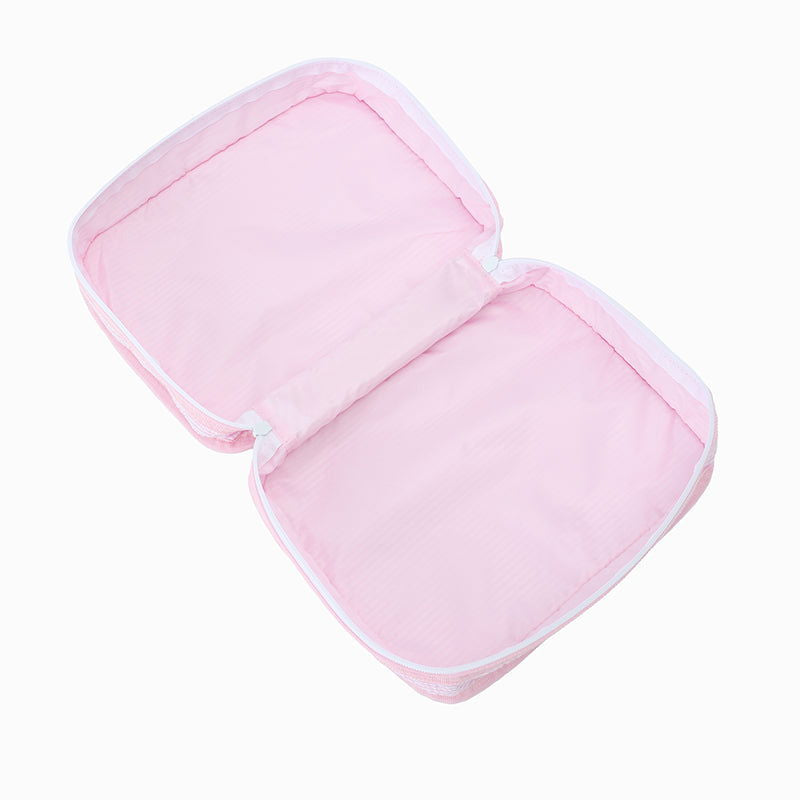 Monoblanks Seersucker Storage Bag 9 Pieces Set Pink